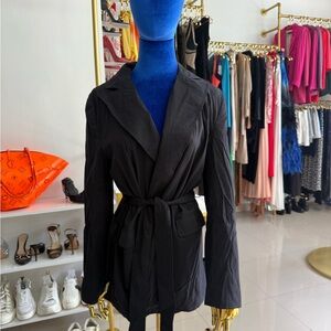 The Fifth Label Black Trench Coat with Tie Waist